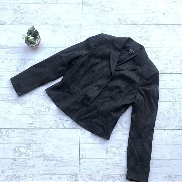 Ann Taylor Black white fleck Suit Jacket size 6P - Picture 4 of 8